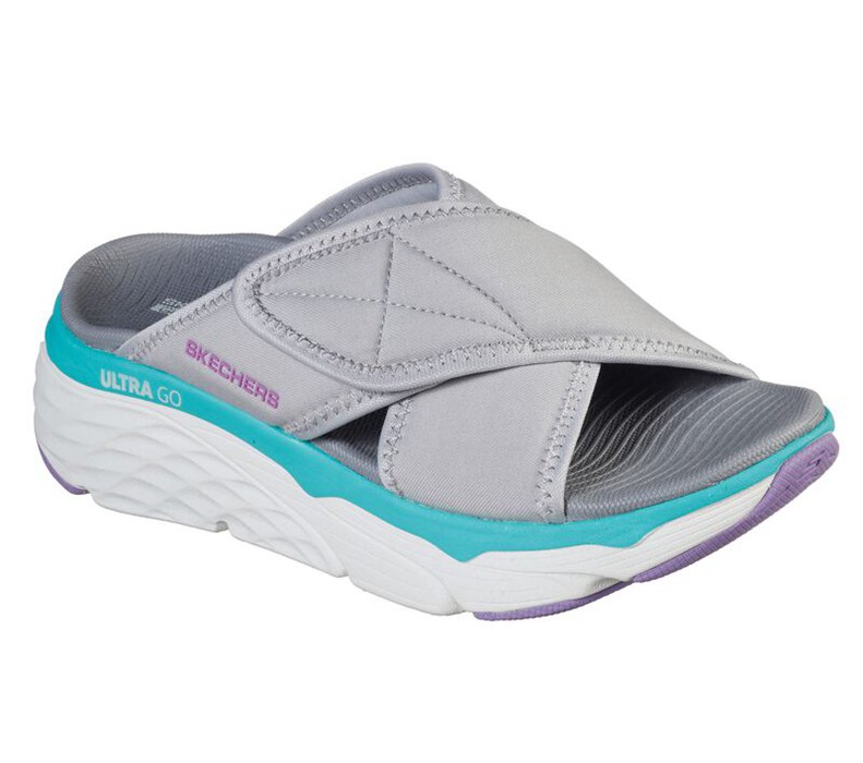 Skechers Max Cushioning - Side Eye - Womens Sandals Grey [AU-MV9781]